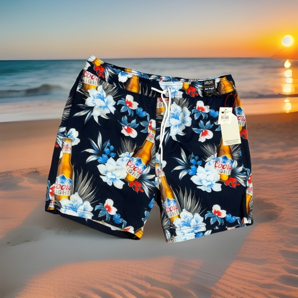 NWT Colors Light Men's Large/L Tropical Swim Shorts Trunks Value Collection